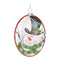 Glass Snowman Disc Ornament (Set of 12)