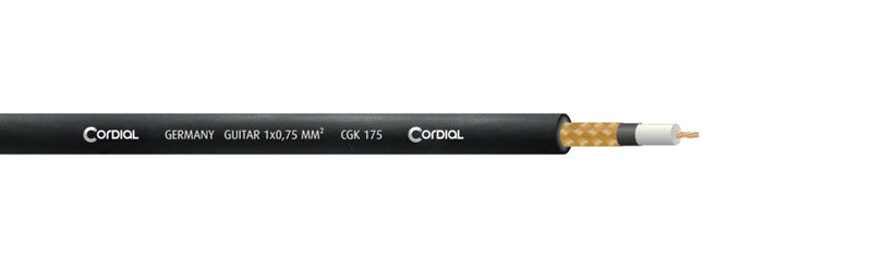 Cordial 1/4" to 1/4" Straight 10' Instrument Cable - Black - CSI3PP175