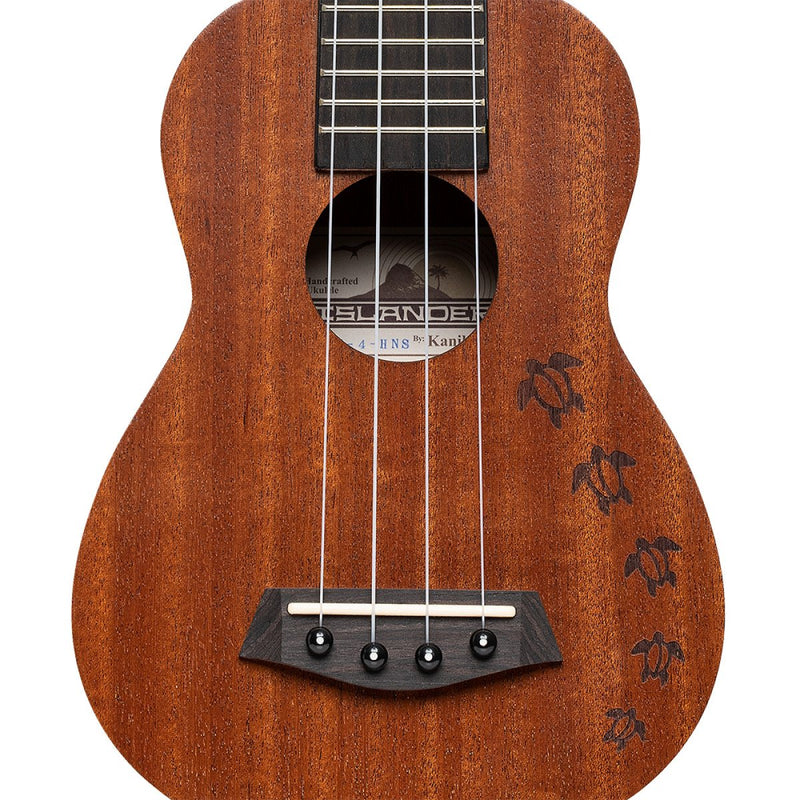 Islander Traditional Soprano Ukulele with Honu Turtle Engraving - MS-4-HNS