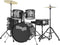 Stagg 5-piece Drum Set 10/12/14/14/20 w/ Hardware & Cymbals - Black - TIM120B BK