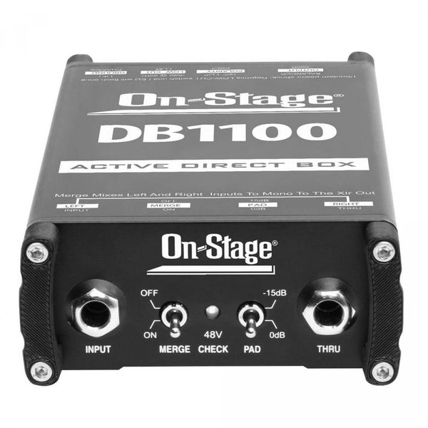 On-Stage Active DI Box with Stereo to Mono Summing - DB1100