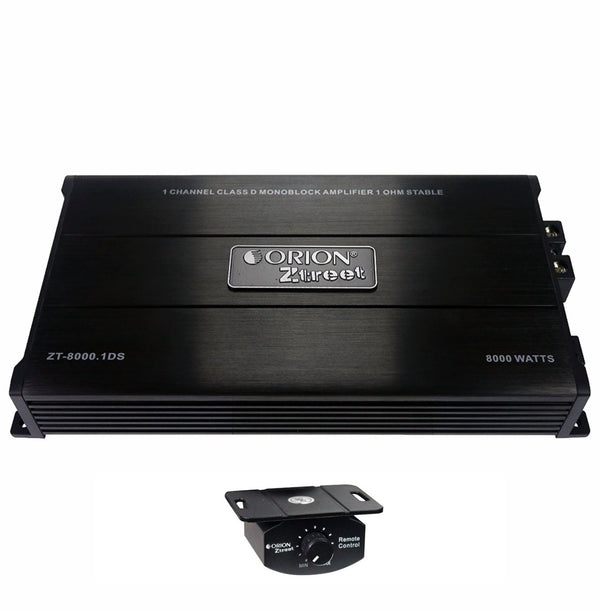 Orion Ztreet 8000 Watts Monoblock Car Amplifier w/ Bass Control - ZT-8000.1DS