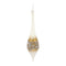Modern Glass Tear Drop Ornament with Gold Bead Accent (Set of 6)