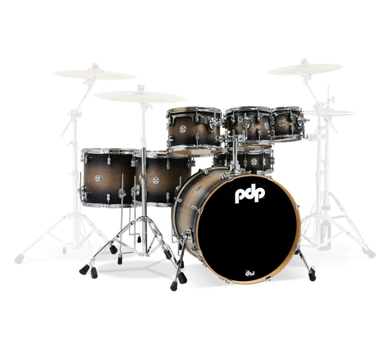 PDP Concept Series 7-Piece Maple 8/10/12/14/16/22/14 Drum Kit - Satin Charcoal
