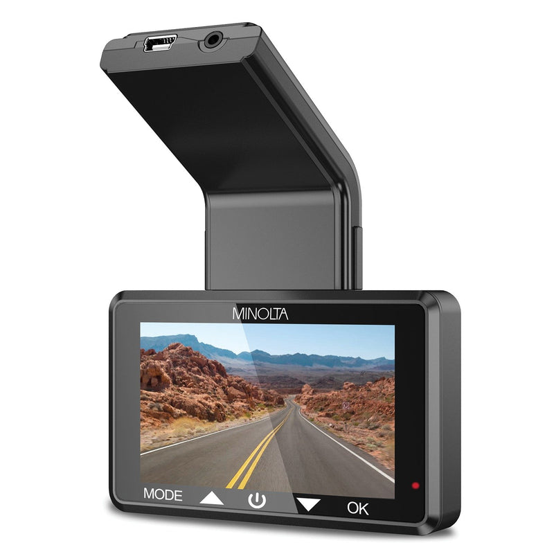Minolta 1080p Full HD ADAS Dash Camera with 3-Inch LCD Screen (Blue) MNCD60-BL