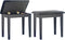 Stagg Highgloss Black Piano Bench w/ Black Vinyl Top & Storage Compartment