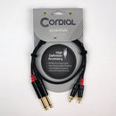 Cordial Cables 5' Unbalanced Twin Cable - 1/4" Mono to RCA - CFU1.5PC