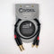 Cordial Cables 5' Unbalanced Twin Cable - 1/4" Mono to RCA - CFU1.5PC