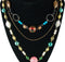 Beaded Bohemian Statement Necklace Multiple Strands of Boho Colorful Beads 28"