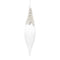 White Beaded Tear Drop Icicle Ornament (Set of 12)