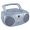 SYLVANIA SRCD243M-SILVER Portable CD Boom Box with AM/FM Radio (Silver)