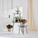 Metal Basket Tray Table (Set of 3)