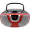 SYLVANIA SRCD1025-RED Portable CD Radio Boom Box (Red)