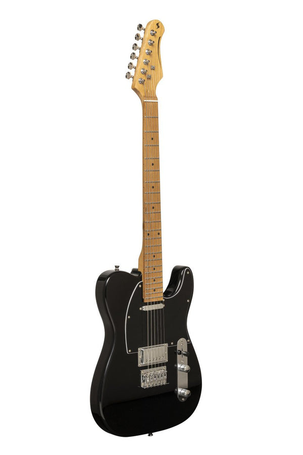 Stagg Vintage "T" Series Solid Body Electric Guitar - Black - SET-PLUS BK