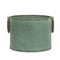 Round Metal Tub Planter with Distressed Green Finish (Set of 2)