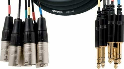 Cordial 1/4" Straight to XLR 16' Multi-Pair Cable Loom - CML8-0FV5C