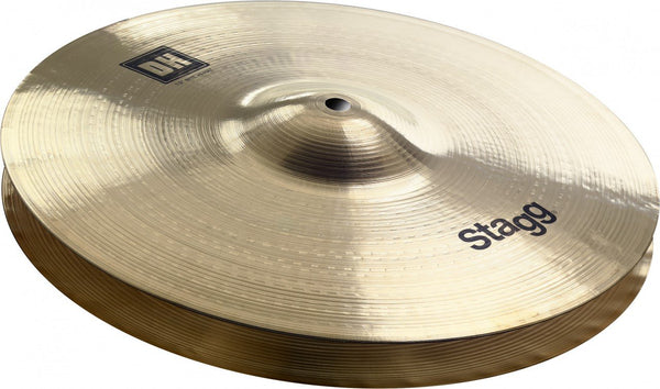 Stagg Dual Hammered 14" Brilliant Bite HiHat Cymbals - Pair - DH-HB14B