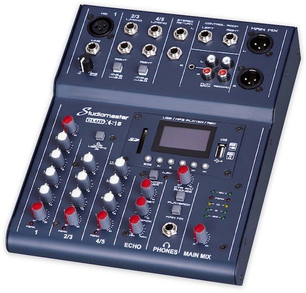 Studiomaster CLUB XS5 5 Channel Compact Mixer with DSP - USB/MP3