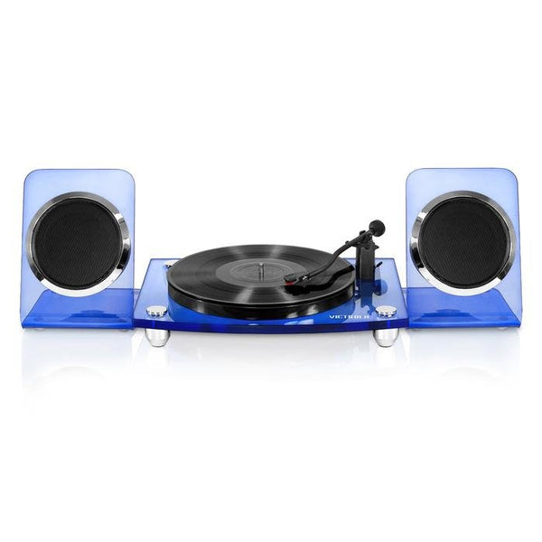 Victrola Modern Acrylic Turntable w/ Bluetooth® Speakers - VM-100C-BLU - (Blue)