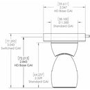 Lumitec GAI2 White Dimming/Red & Blue Non-Dimming Heavy Duty Base White Housing