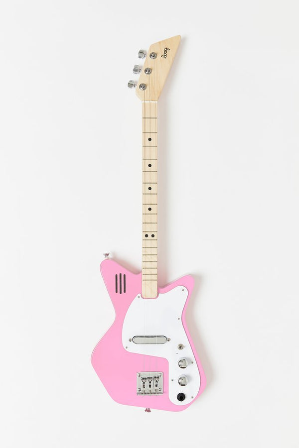 Loog Pro 3-String Electric Guitar with Built-in Amplifier - Pink - LGPRCEM