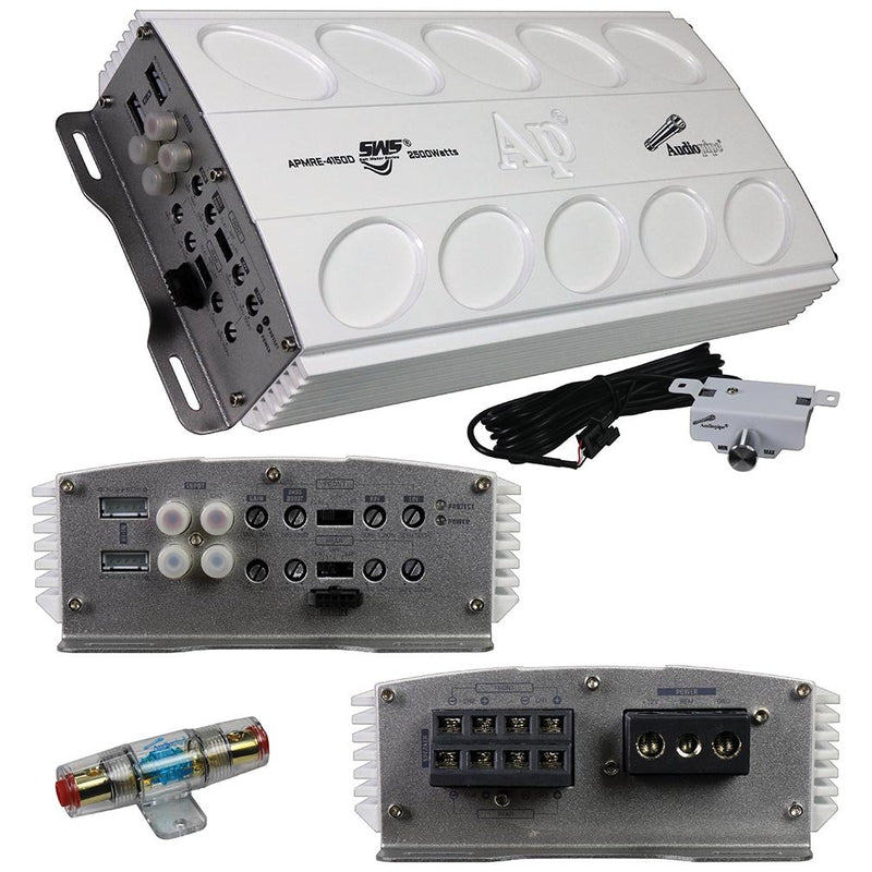 Audiopipe Mini Design 4 Channel MOSFET Marine Amplifier 2500 Watts - APMRE-4150D