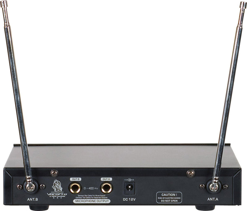 VocoPro VHF-3005-3 Dual Channel VHF Wireless Microphone System - VHF A, VHF B