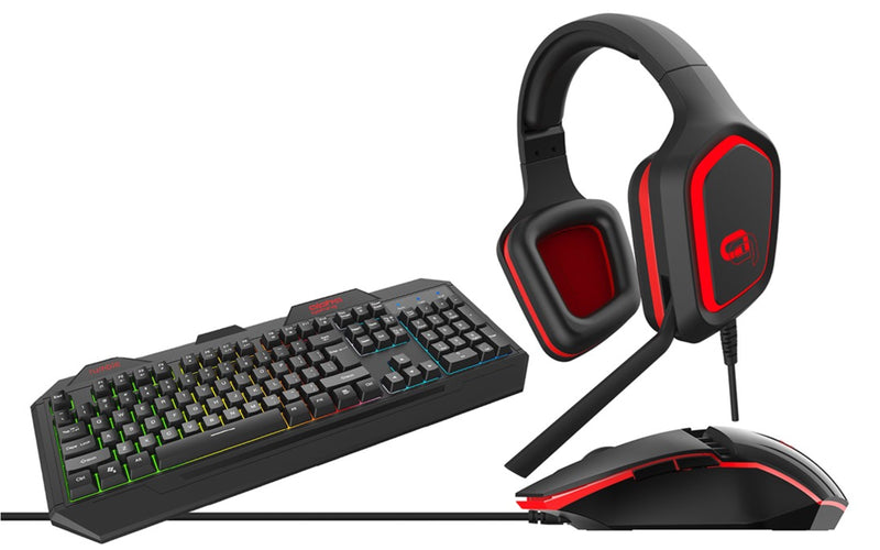 Alpha Gaming Combo Pack with Headphones, Keyboard & Mouse - 6794BLK