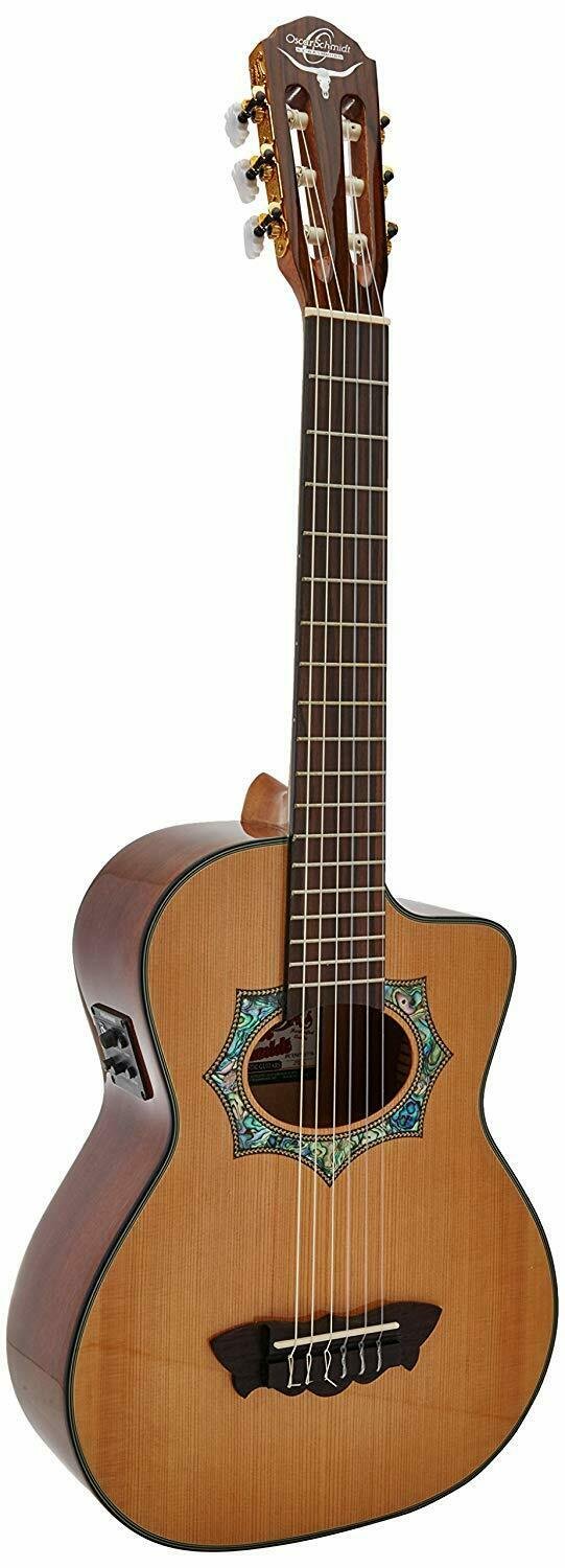 Oscar Schmidt OH30SCE Requinto Acoustic Electric Guitar - Free Deluxe Gig Bag