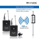 Blackmore Dual Portable Dynamic Lapel Wireless UHF Microphone System - BMP-16