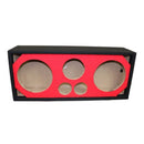 DeeJay LED Speaker Enclosure w/ Two 10" Woofers w/ 2 Tweeters & 1 Horn - Red