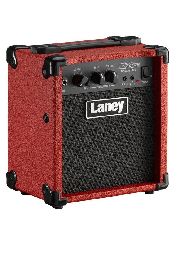 Laney 10 Watt Bass Guitar Combo Amplifier w/ 5” Woofer - Red - LX10B-RED