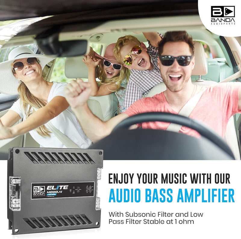 Banda 4000.41OHM Elite 4 Channel 1 Ohm 4000 Watt Car Amplifier