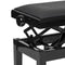 Stagg Hydraulic Piano Bench Black High Gloss w/ Velvet Top - PBH 390 BKP VBK