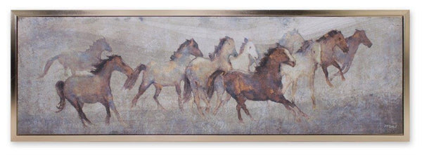 Large Wild Horse Print 37"L x 12"H Wall Decor