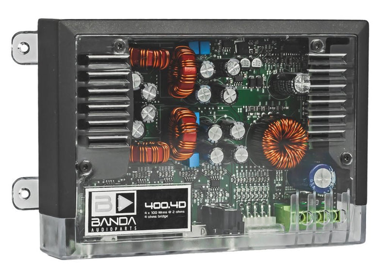 Banda Four Channel 100 Watt RMS Car Audio Amplifier - Black - BD400.4BLACK