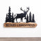 Wood Merry Christmas Sign with Cut Metal Forest Accent (Set of 2)