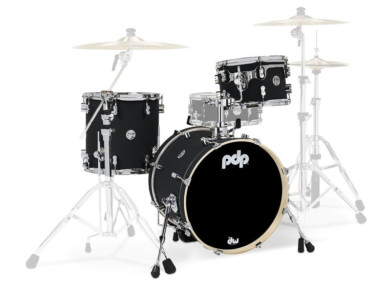 PDP Concept Maple Bop 3-Piece Drum Shell Kit 18/12/14 - Satin Black - PDCM18BPBK