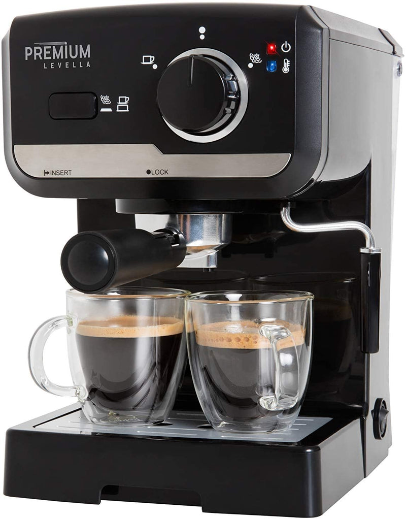 Premium Lavella 15 Bar Espresso & Cappuccino Maker w/ Milk Frother - PEM1505B