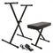 On-Stage Keyboard Stand & Bench Pack w/ Keyboard Sustain Pedal - KPK6550