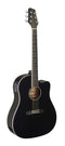 Stagg Cutaway Acoustic Electric Dreadnought Guitar - Black - SA35 DSCE-BK