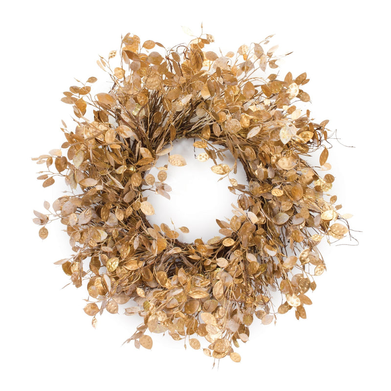 Silver Dollar Foliage Wreath 28"D