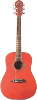 Oscar Schmidt OG1 3/4-Size Acoustic Guitar Trans Red - OG1TR