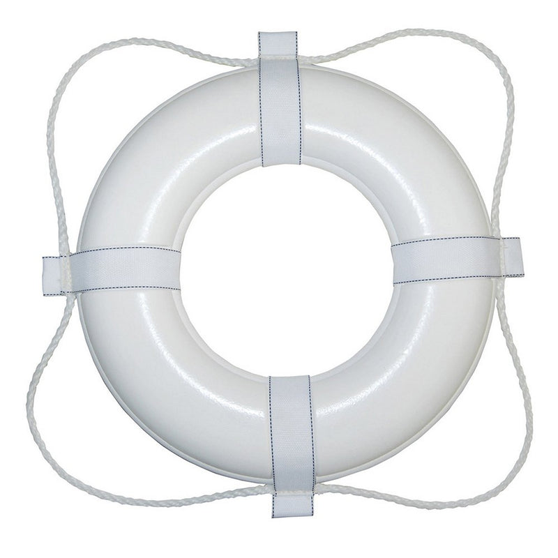 Taylor Made White 30" Foam Ring Buoy w/White Grab Line 380
