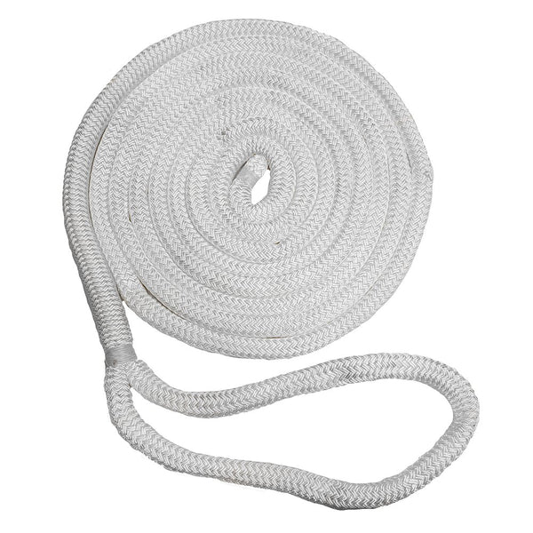 New England Ropes 1/2" Double Braid Dock Line - White - 35' C5050-16-00035