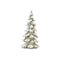 Frosted Pine Tree Décor with Silver Finish (Set of 4)