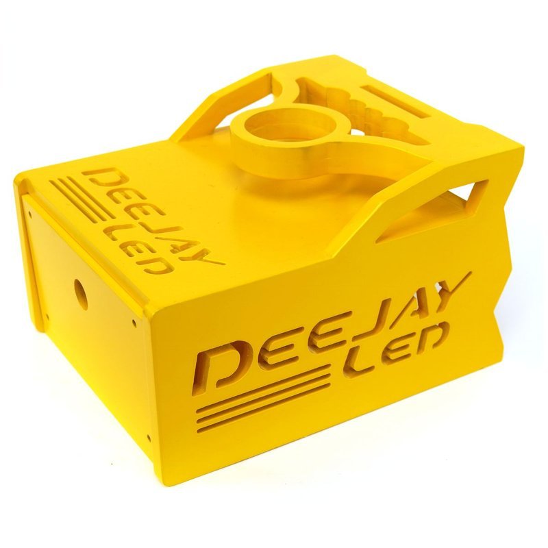 DEEJAY LED TBH1DIN2EQYELLOW - 1 DIN + 2 EQ Yellow Wooden Car Controller Case