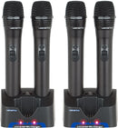 VocoPro Rechargeable 4-Channel UHF Wireless Microphone System - UHF58059