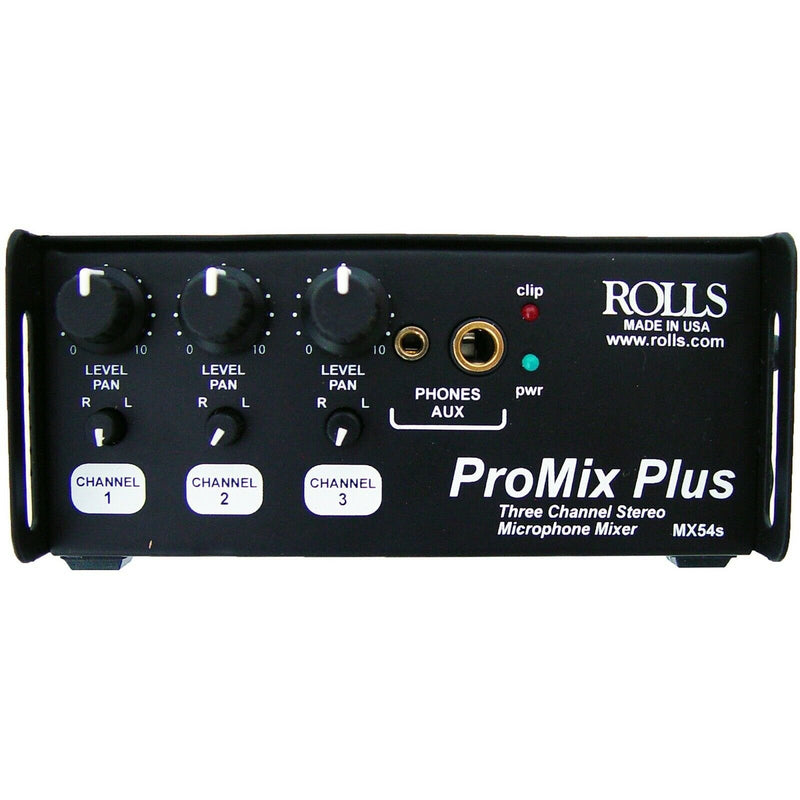 Rolls Pro Mix Plus 3 Channel Microphone Mixer - MX54S