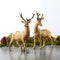 Holiday Deer Figurine with Gold Finish (Set of 2)